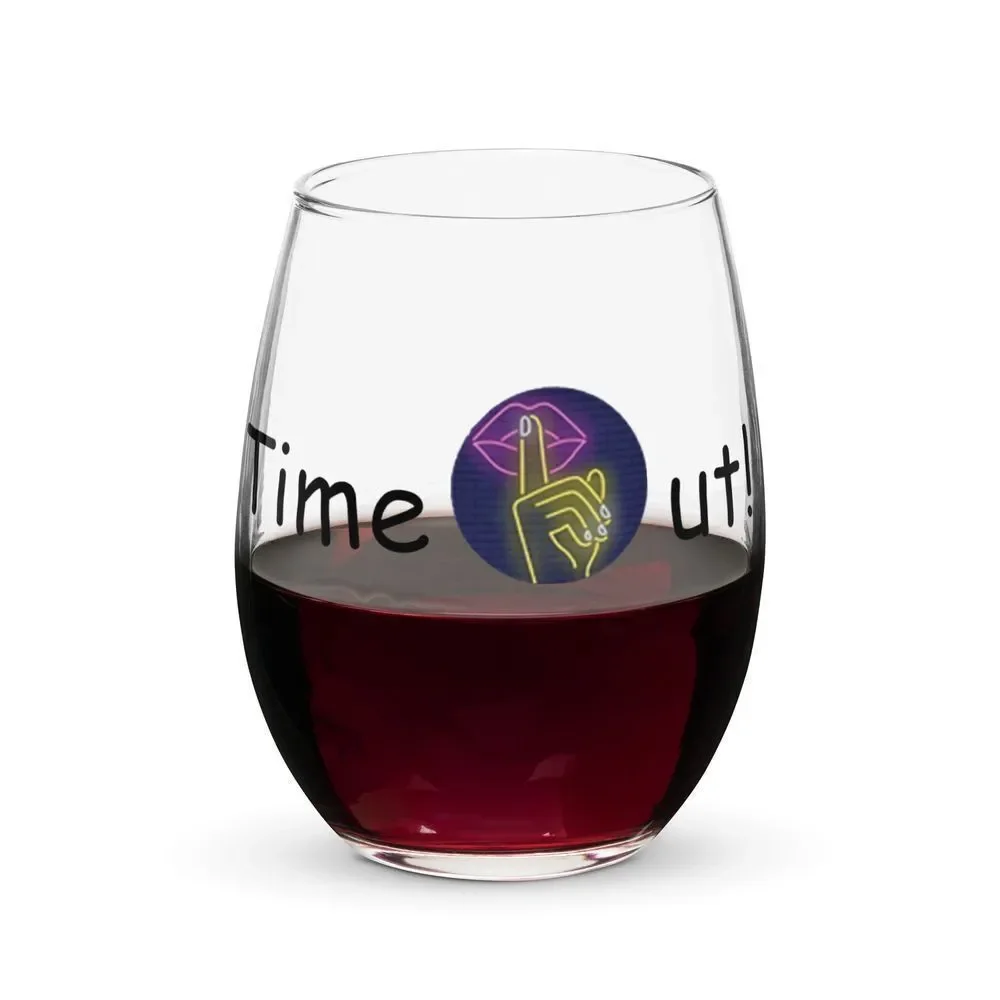 Timeout Stemless Wine Glass – Limited Edition (15 oz)